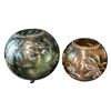 Image 3 : Assorted Vintage Items: Vases, Decanter, Center Piece Bowl, & Platters