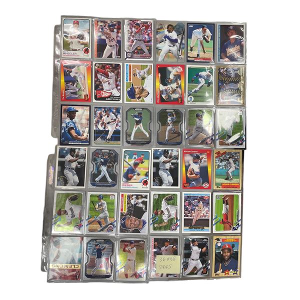 48 Assorted MLB Baseball Cards: Topps, Donruss, Fleer, Score, Leaf, Panini, Upper Deck