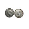 Image 2 : 2 Canadian Silver 50 Cent Coins: 1950 & 1951