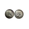Image 2 : 2 Canadian Silver 50 Cent Coins: 1956 & 1957