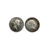 Image 2 : 2 Canadian Silver 50 Cent Coins: 1961 & 1962