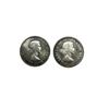 Image 2 : 2 Canadian Silver 50 Cent Coins: 1964