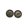 Image 2 : 2 Canadian Silver 50 Cent Coins: 1942 & 1943
