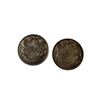 Image 1 : 2 Canadian Silver 50 Cent Coins: 1945 & 1946