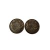 Image 1 : 2 Canadian Silver 50 Cent Coins: 1947