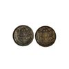 Image 1 : 2 Canadian Silver 50 Cent Coins: 1954 & 1955