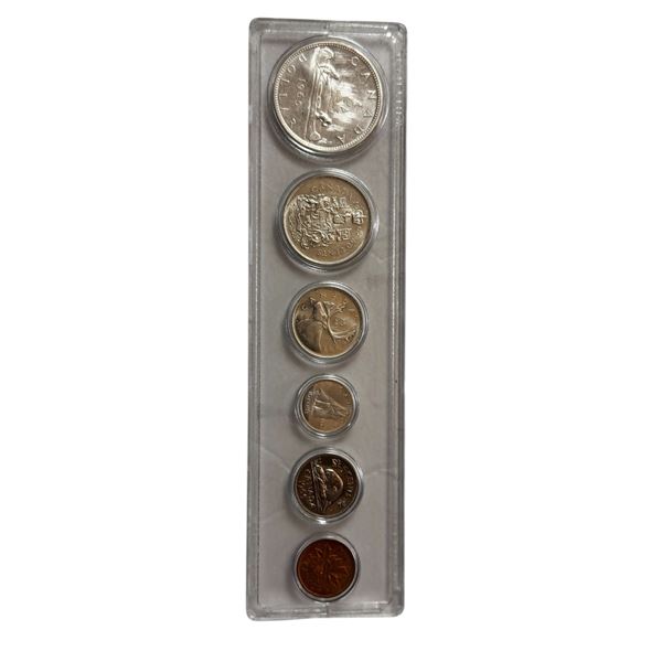 1965 Canadian Silver Coin Set: Dollar, 50cent, Quarter, Dime, Nickel, & Penny