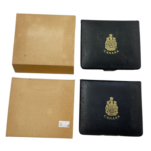 2 Sets Of Uncirculated 1971 Canadian Coin Sets: Dollar, 50 Cent, Quarter, Dime, Nickel, & Penny