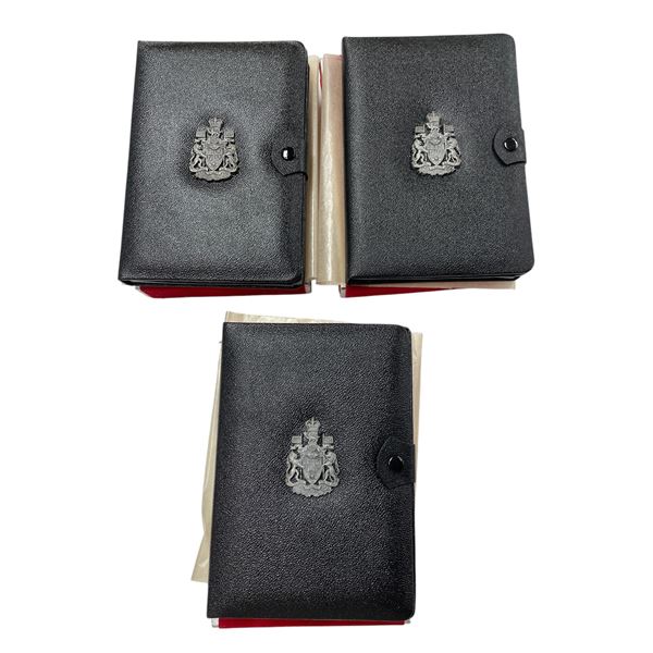 3 Sets Of Uncirculated 1971 Canadian Coin Sets: Dollar, 50 Cent, Quarter, Dime, Nickel, & Penny