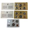 Image 1 : 3 Sets Of Uncirculated 1971 Canadian Coin Sets: Dollar, 50 Cent, Quarter, Dime Nickel, & Penny