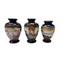 Image 2 : 3 Vintage Hand Painted Asian Vases