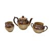Image 2 : 3pcs Of Vintage Doulton Lambeth Pottery Teapot Set: Teapot, Creamer & Sugar Jar