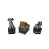 Image 1 : 3 Porcelain Trinket Boxes: Dogs & Lion
