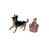 Image 1 : 2 Vintage Royal Doulton Porcelain Figurines: Dog & Bo-Peep