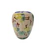 Image 2 : Vintage Hand Painted Lidded Asian Crane Themed Jar