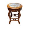 Image 1 : Vintage Asian Bird & Floral Motif Marble Top Stool