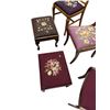 Image 2 : 5 Vintage Needle Point Collectibles: 3 Chairs & 2 Stools