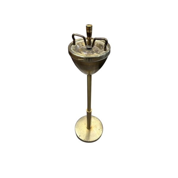 Vintage Metal Floor Ashtray With Push Action Dispenser