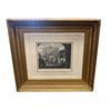 Image 1 : Large Vintage Framed Original William Hogarth Etching With Engraving And COA 1770