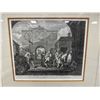 Image 2 : Large Vintage Framed Original William Hogarth Etching With Engraving And COA 1770