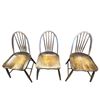 Image 1 : 3 Vintage Saddle Seat Windsor Back Chairs