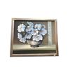 Image 1 : Vintage Original Oil On Canvas Still Floral Plant In Vase Painting Signed M.Moon
