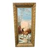 Image 1 : Vintage Original Oil On Canvas Painting Elk In Winter Signed AKA