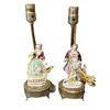 Image 1 : Pair Of Vintage Porcelain Victorian Themed Table Lamps