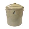 Image 1 : Vintage James W. Foley #4 Stoneware Crock