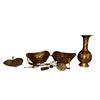 Image 1 : Assorted Brass & Plated Items: Hanging Baskets, Vase, Catch All Leaf, & More
