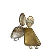 Image 1 : 4 Vintage Platters: Silver Plate & Brass