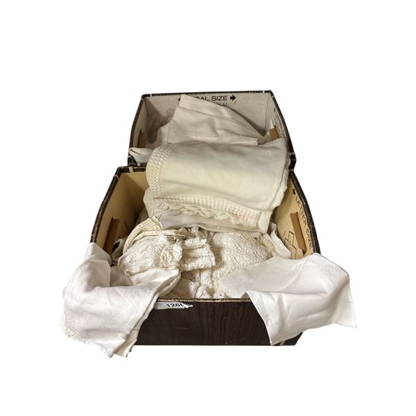 2 Boxes Of Assorted Table Linens