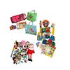 Image 1 : 2 Bins Of Assorted Toys: Mickey Mouse, Cars. Camera, Ping Pong Paddles, & More