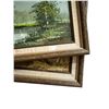 Image 2 : 2 Vintage Original Oil On Canvas Art Works Artist Signed Nature Scenes