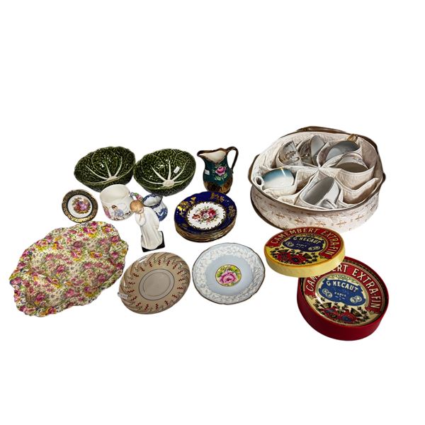 Assorted Vintage Collectibles: Chintz, Limoges, Teacups, Creamers, Wade, & More