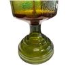 Image 2 : Vintage Green Glass Oil Lamp