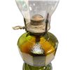 Image 3 : Vintage Green Glass Oil Lamp
