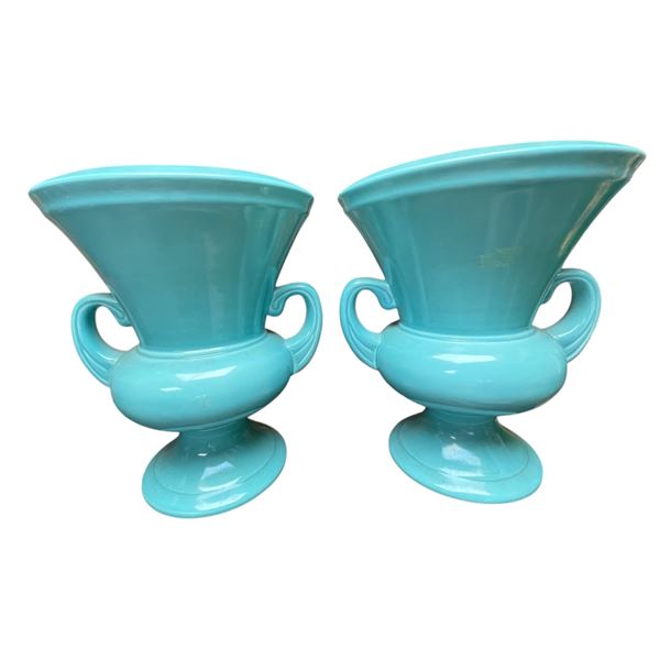 2 Vintage Blue Planters
