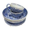 Image 1 : 5pcs Of Vintage Blue White Spode Porcelain Dishware: Cups, Bowls, Plate