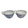 Image 8 : 5pcs Of Vintage Blue White Spode Porcelain Dishware: Cups, Bowls, Plate
