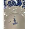 Image 3 : 7pcs Of Vintage Blue White Royal Doulton & Doulton Lambeth Porcelain Ware (Bowl & Plates)