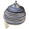 Image 1 : 10pcs Of Vintage Blue White Platters & Lidded Warming Dish