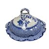 Image 3 : 10pcs Of Vintage Blue White Platters & Lidded Warming Dish