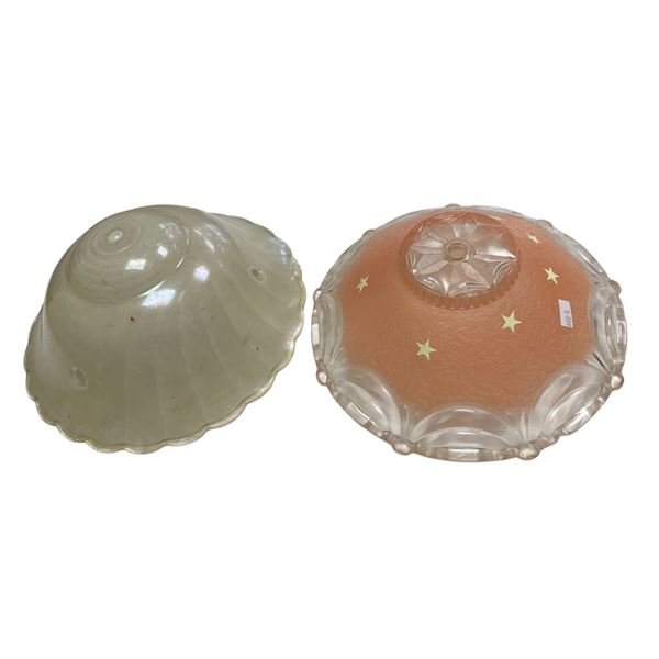 2 Vintage Ceiling Light Covers
