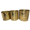 Image 1 : 3 Vintage Brass Floor Planters