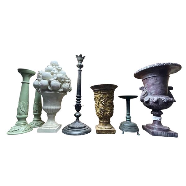 7 Home Décor Pieces: Planters, Candle Stick Holders, Accents