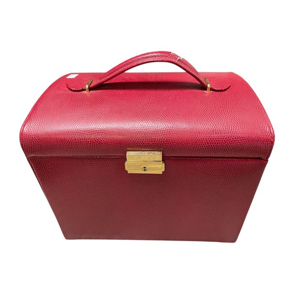 Red Faux Leather Jewellery Case