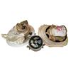 Image 1 : Assorted Porcelain Ware, Art Glass Stir Sticks, Plated Coasters: Chintz, Limoges, & More