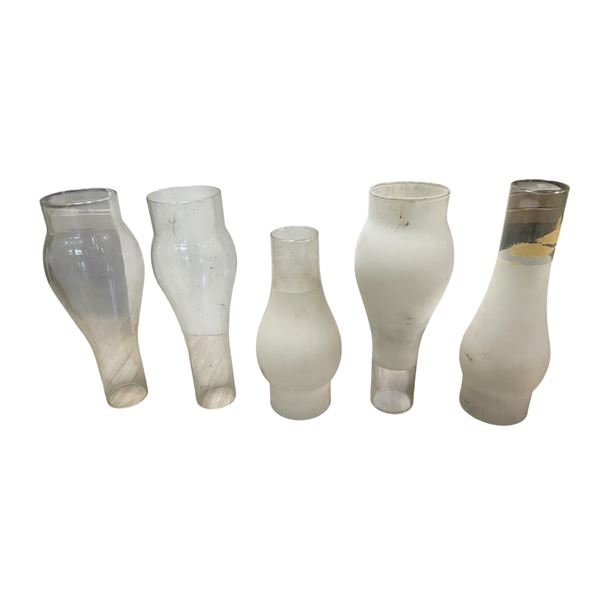 Assorted Vintage Oil Lamp Chimneys