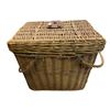 Image 2 : Vintage Wicker Picnic Basket with Metal Clasp